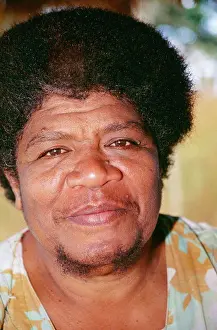 Facial Prints: Fiji, headshot of local man with slight moustache and beard