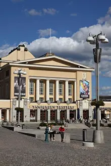 Finland Prints: Finland, Region of Pirkanmaa, Tampere, City, Central Square, Neo-Classical Tampere Theatre