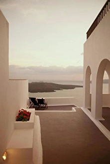 Cyclades Prints: Fira Santorini Cyclades Islands Greece