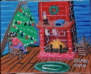 One Child Only Prints: My First Christmas Tree 1994 Jessie Coates (20th Century/American) Acrylic on canvas Private Collection