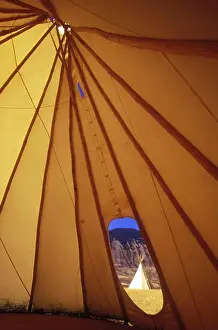 Tent Prints: First Nations Tipi village above the Fraser River, British Columbia, Canada