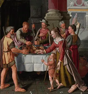 Judaism Prints: The First Passover Feast by Beuckelaer