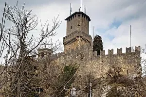 Oldest Prints: First tower or Fortress of Guaita is the oldest of the three towers constructed on Monte Titano