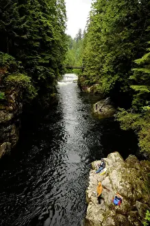 Somebody Prints: Fisherman at the Cable Pools, Rainforest and trail scenes in Capilano River Regional Park