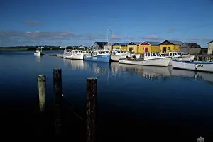 Fishing Village Prints: Fishing boats in a lake, North Lake, Prince Edward Island, Canada