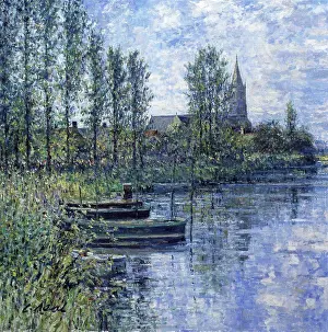 Impressionism Prints: Fishing boats at Liesville-sur Douve