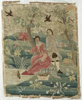 Boston Prints: 'Fishing Lady', 1700s. America