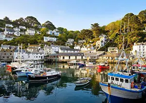 Good Weather Prints: Fishing port, Polperro, Cornwall, England, United Kingdom, Europe