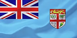 Studio Shots Prints: The flag of Fiji, island nation in Oceania. The capital is Suva, Studio
