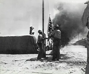 Pole Prints: Flag Goes Skyward During Midway Battle