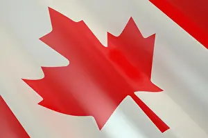 Zeichen Prints: Flagge von Kanada Flag of Canada in the wind LicenseRF Copyright: xZoonar