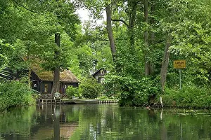 Body Of Water Prints: Fliess bei Lehde, Lehder Graben, Spreewald, Brandenburg, Germany, Europe