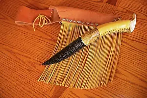 Knife Prints: Flint knife, handmade by the First Nations