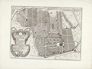 Voorkeursbeeld Prints: Floor Plan of the Gardens Around Villa Borghese; Eccel garden plant