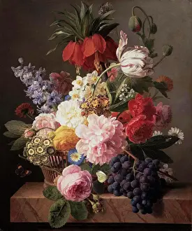 Daretobe Prints: Flowers & Fruit 1827 Jan Frans van Dael (1764-1840/Belgian) Musee des Beaux-Arts, Rouen