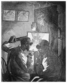 1926 Prints: The Fluoroscope, 1926, etching by John Sloan (1871-1951)