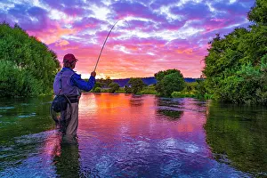 Evening Light Prints: Fly Fishing the Spring Creeks on the South Island of N.Z. is heaven