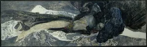 Gods Prints: Flying Demon by Vrubel, Mikhail Alexandrovich (1856-1910) / State Russian Museum