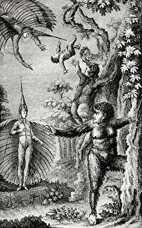 Mid Air Prints: Flying man with the bear-people