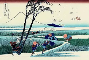 Medium Group Of People Prints: Flying papers by Katsushika Hokusai