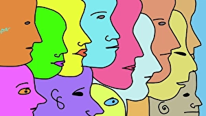 Illustration Prints: Focus group, 2007, Diana Ong (b.1940/Chinese-American) Computer Graphics