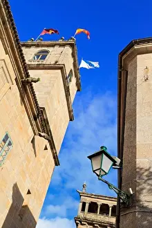 Mediterranean Countries Prints: Fonseca Palace at the Praza de Fonseca, Santiago de Compostela, Galicia, Spain
