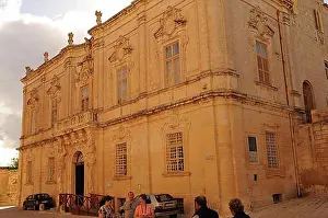 Visitor Prints: Foreign visitors in the medina of Valetta, the capital of the island of Malta
