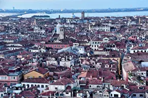 Architektur Prints: Foto Bild Blick in die alte italienische Stadt Venedig
