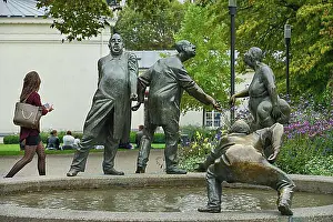 North Rhine Westphalia Prints: Fountain Cycle of Money, Elisengarten, Aachen, North Rhine-Westphalia, Germany, Europe