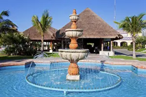Mexico Prints: Fountain in Puerta Maya, Cozumel, Quintana Roo, Yucatan Peninsula, Mexico