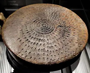 Greece Prints: Fragment of a vessel, either a lid or a so-called ëfrying paní