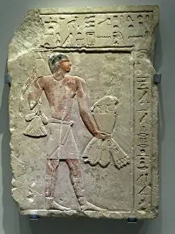 : Fragmentary tomb relief inscribed with a magical formula