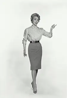 Skirt Prints: Fran Parker Model Released. Vintage Photograph