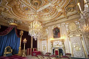 Ile De France Prints: France, Ile-de-France, Fontainebleau, Chateau de Fontainebleau, The Throne Room