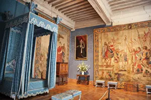 Bedroom Prints: France, Loire Valley, Chambord Castle, Queens Bedroom
