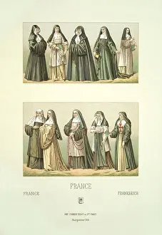 Priest Prints: France-Nuns #2, Clerical Vestments