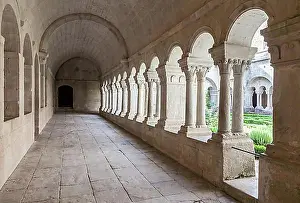 Symbolic Pictures Prints: France, Provence. Senanque Abbey corridor detail