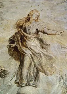 Period Costume Prints: 'Franciscan Allegory in Honor of the Immaculate Conception 1631-32 Oil on Panel by Peter Paul Rubens