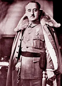 General Prints: Francisco Franco (1892 ñ 1975) Spanish general and the dictator of Spain from 1939 until his death in 1975