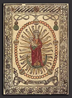 Madonna Prints: French 15th Century, The Madonna and Child in a Rosary