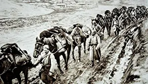 Serbia Prints: French forces withdraw from Kavadar; Serbia 1915. World war One 1915