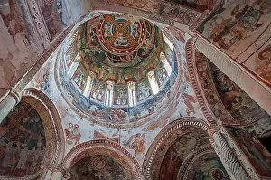 Interior Views Prints: Fresco, Georgian Orthodox Nikortsminda Church