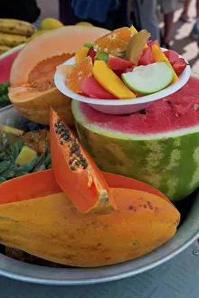 Street Scene Prints: Fresh Fruits For Sale In The Streets Of Cartagena, Colombia
