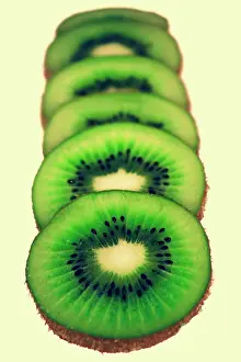 Essen Prints: Fresh kiwi fruit Slices Actinidia deliciosa