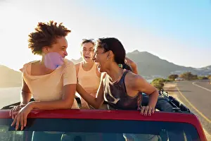Erwachsene Prints: freundinnen, freiheitsgefühl, roadtrip
