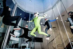 Small Group Prints: Friends enjoying flying in wind tunnel