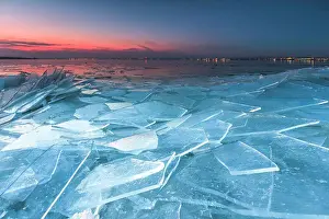 Cold Temperature Prints: Frozen lake - Slices of ice in Vaya Lake