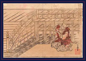 Shows Prints: Fuefuki okina, Old man playing a flute