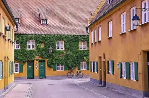 Mediaeval Prints: Fuggerei, Augsburg, Bavaria, Germany