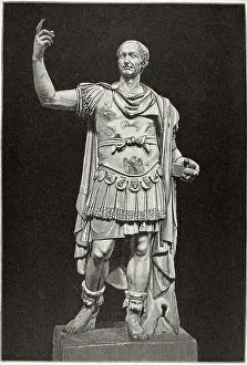 Emperor Prints: Gaius Julius Caesar (100 B.C.-44 B.C.) Roman General & Statesman Engraving